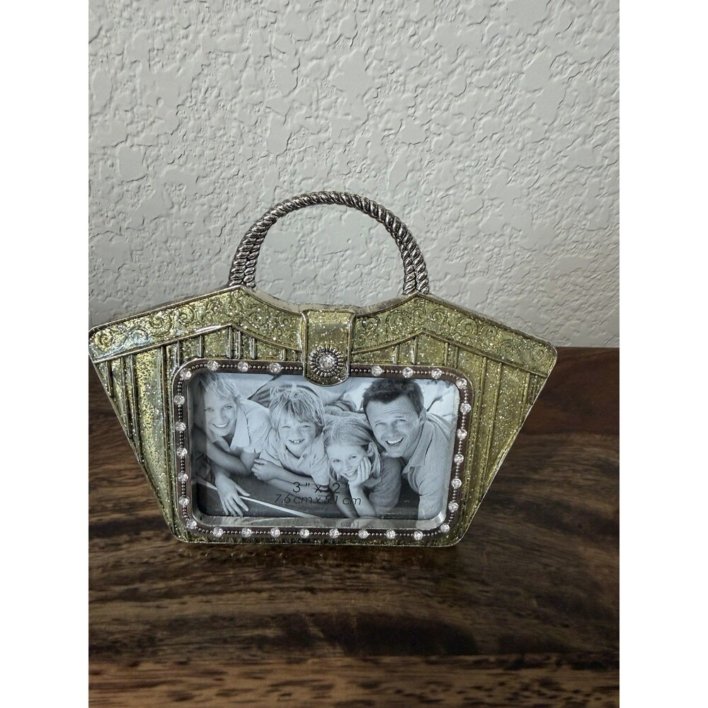 Floral Design Photo Purse Metal Frame, 3" By 2”picture